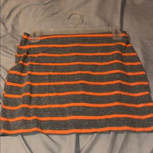 Mini orange and grey skirt